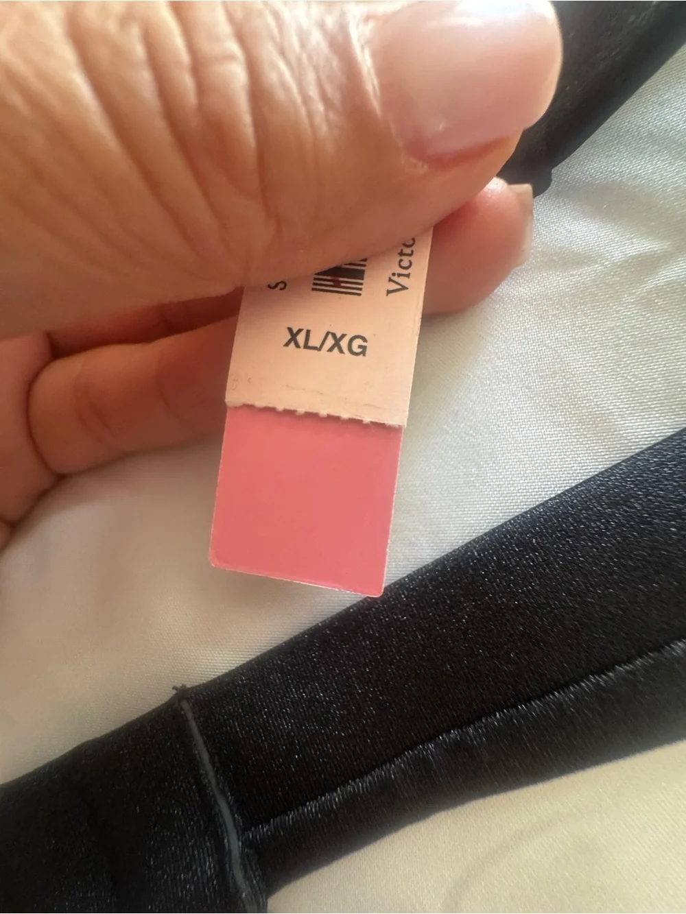 Victoria's Secret Black Rhinestone VS Logo Triangle Bikini